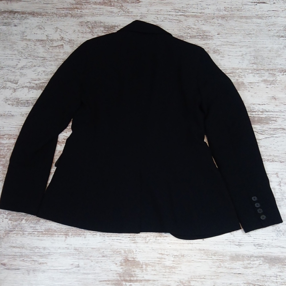 Solid Black Button Down Front Blazer Jacket Suit … - image 8